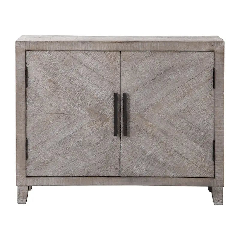 Armario decorativo con acabado blanco desgastado