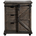 StyleCraft Presley Driftwood Grey 3-Drawer with Door Side Cabinet