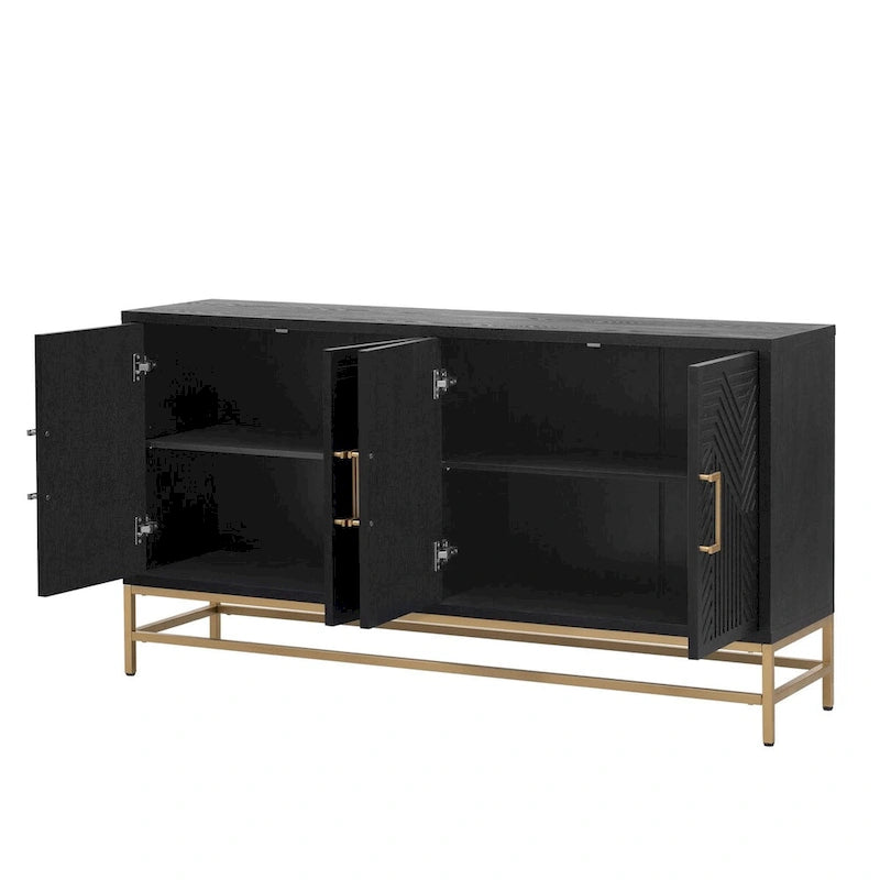 Sideboard im Retro-Stil mit verstellbaren Einlegeböden