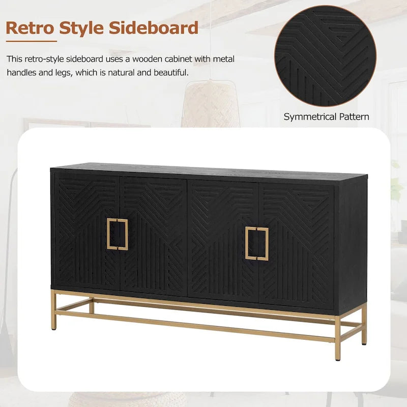 Sideboard im Retro-Stil mit verstellbaren Einlegeböden