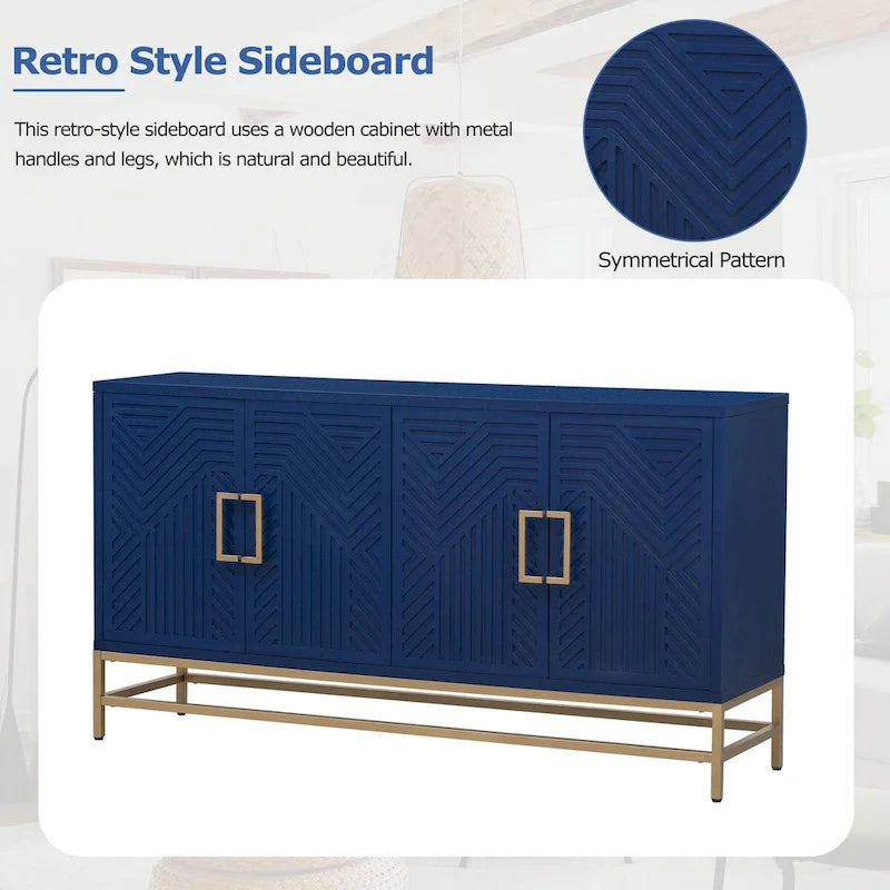 Sideboard im Retro-Stil mit verstellbaren Einlegeböden