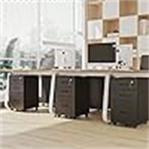 Archivador móvil de madera con 3 cajones