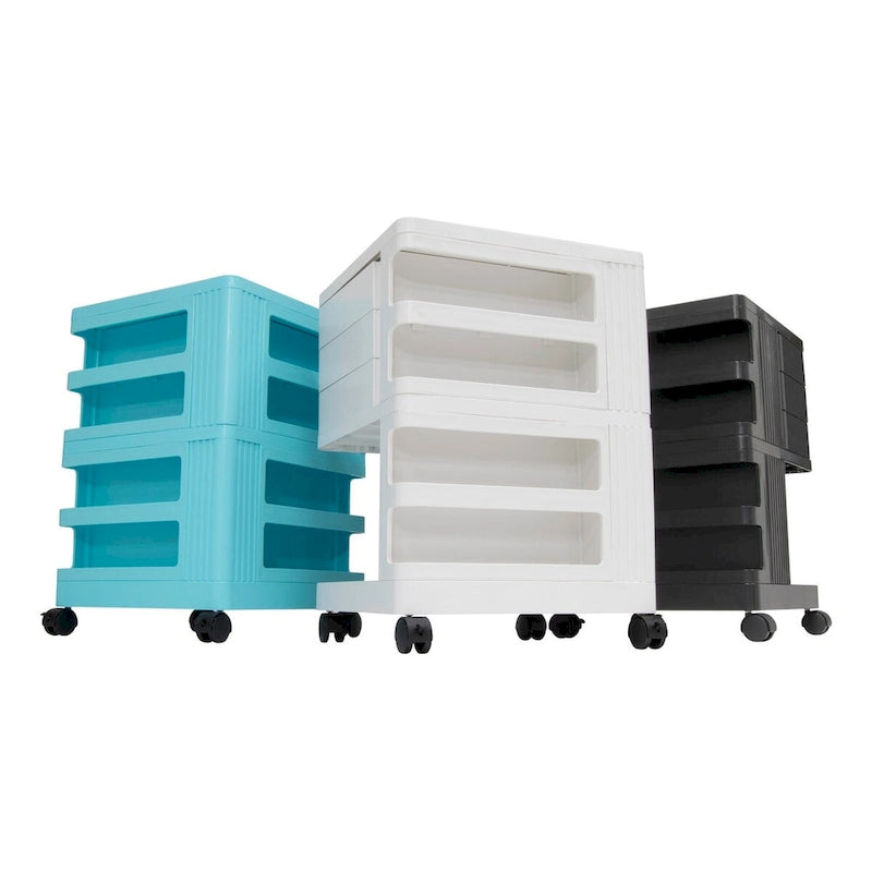 Organizador de almacenamiento móvil giratorio de 4 lados - 18 W x 18 D x 26 H
