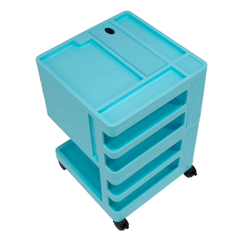Organizador de almacenamiento móvil giratorio de 4 lados - 18 W x 18 D x 26 H
