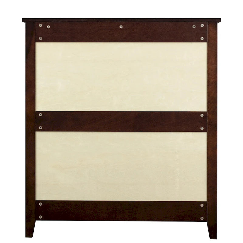 Cómoda de cajones de madera pintada con aerosol