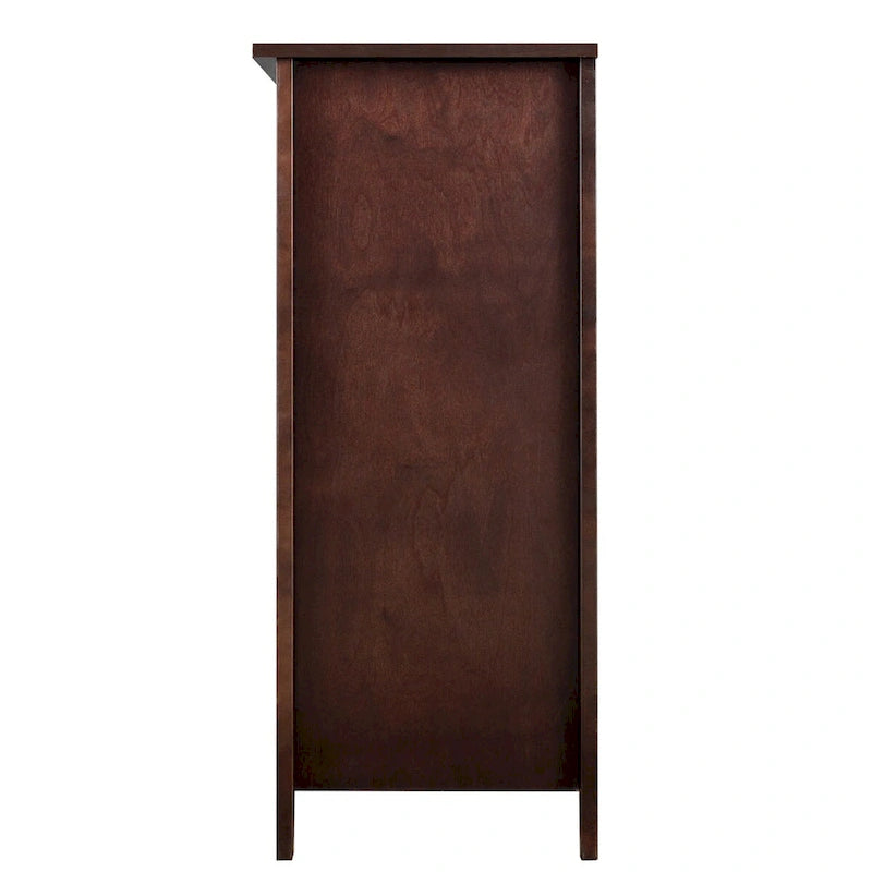 Cómoda de cajones de madera pintada con aerosol