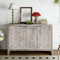 Accent Cabinet Farmhouse Style 3 Door Wooden Cabinet Sideboard Buffet