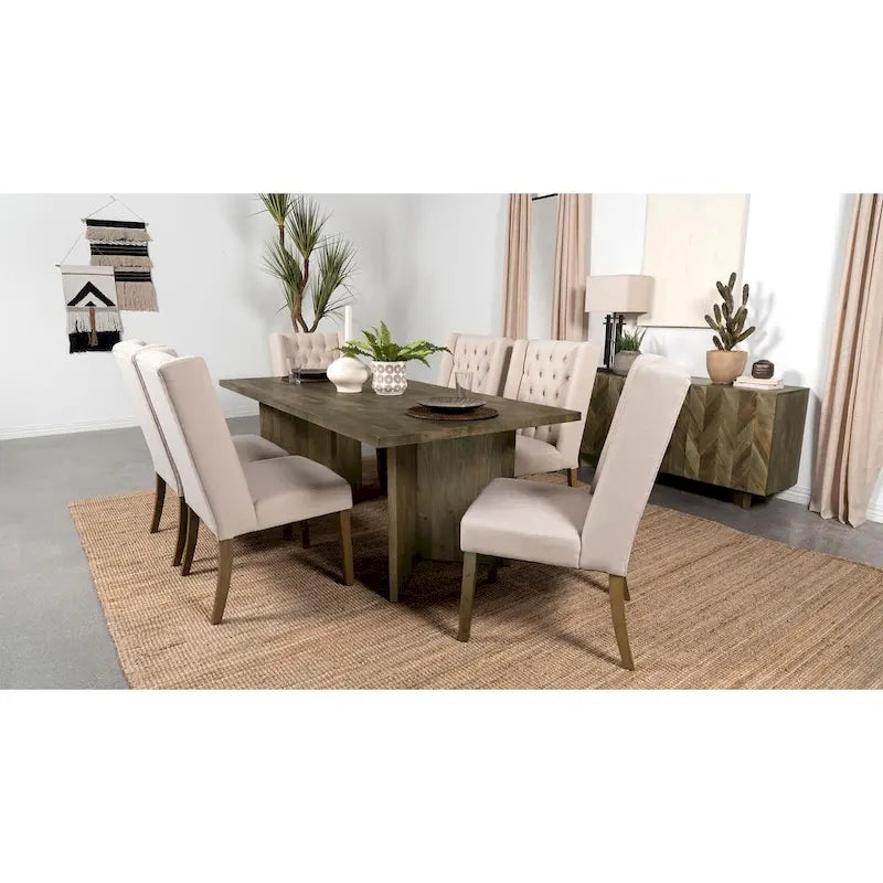 Madia da pranzo a tre ante in legno di mango