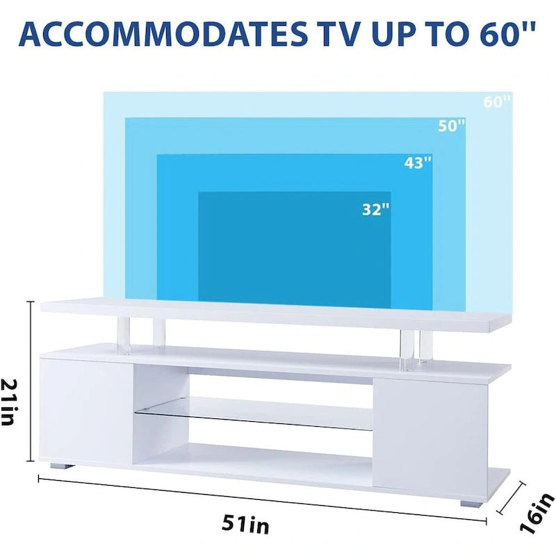 Mueble de TV moderno con almacenamiento multimedia y armario lateral grande