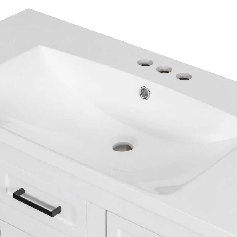 Armario de baño con lavabo integrado de resina